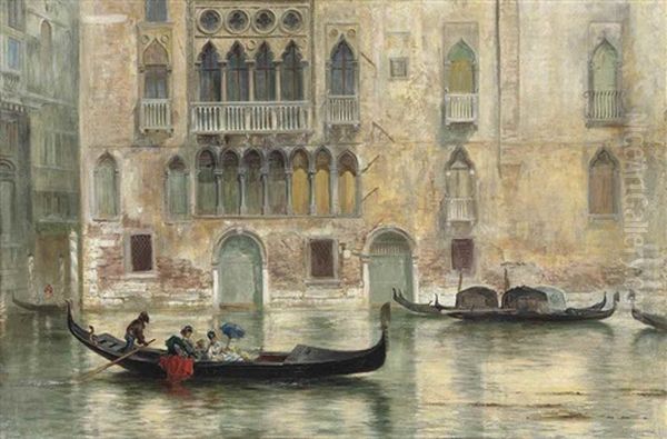 On The Grand Canal, Venice Oil Painting by Keeley Halswelle