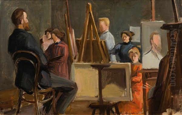 Artists At The Ateneum by Vaeinoe Haemaelaeinen