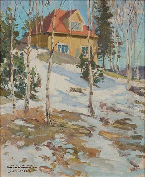 Spring Sun Oil Painting by Vaeinoe Haemaelaeinen