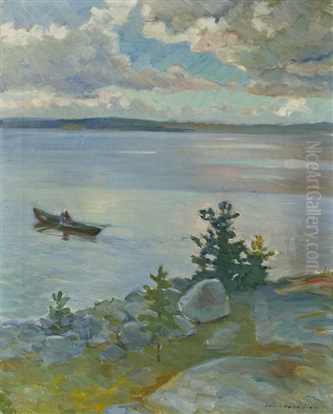 Shorescape Oil Painting by Vaeinoe Haemaelaeinen