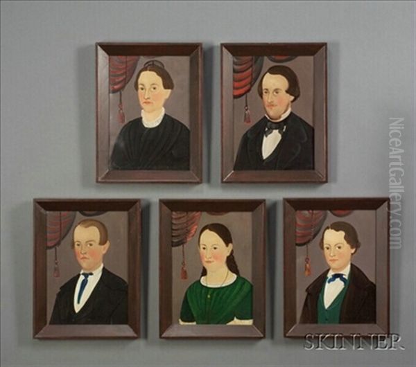 Portrait Of Harold Varnum (+ 4 Others; Set Of 5) Oil Painting by Sturtevant J. Hamblen