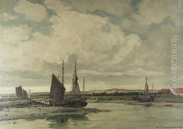 Boote Oil Painting by Wilhelm Hambuechen