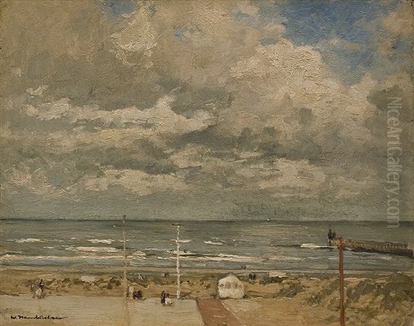 Promenade Oil Painting by Wilhelm Hambuechen