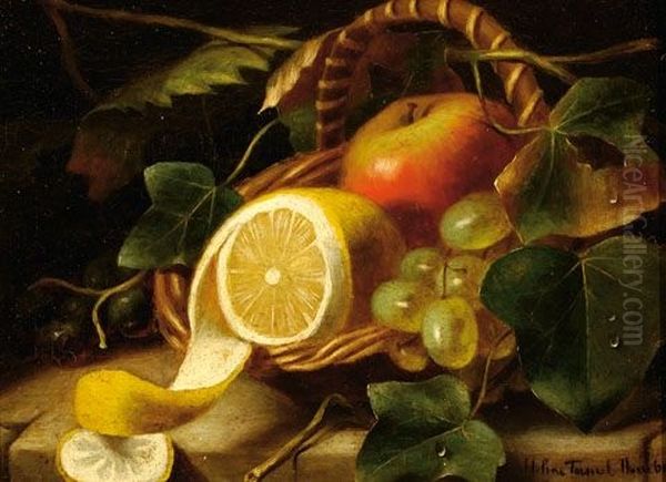 Still Life Of Fruits Oil Painting by Helen Hamburger