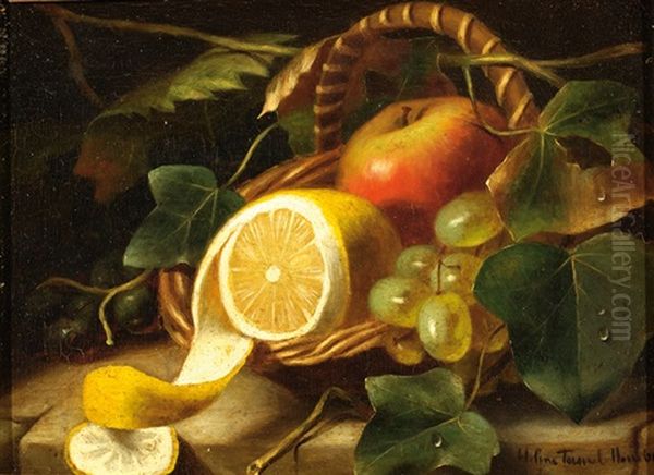 Still Life Of Fruit Oil Painting by Helen Hamburger