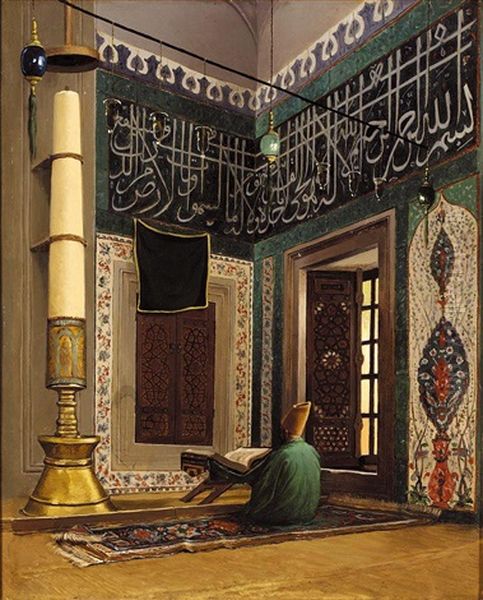 Atik Valide Mosque, Uskudar Oil Painting by Osman Hamdi Bey