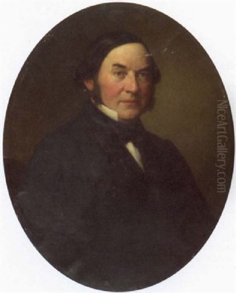 Portrait Of A Gentleman Oil Painting by Theophile Hamel