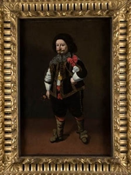 Caballero Enano Oil Painting by Juan Van Der Hamen Y Leon