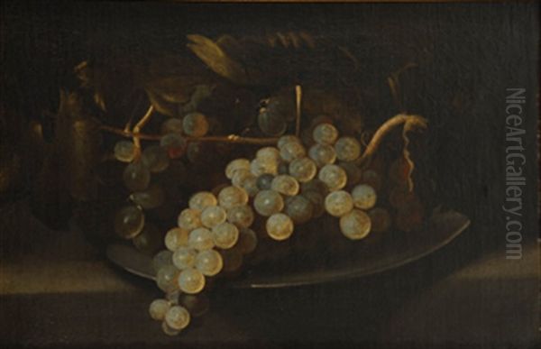 Plato Con Uvas Oil Painting by Juan Van Der Hamen Y Leon