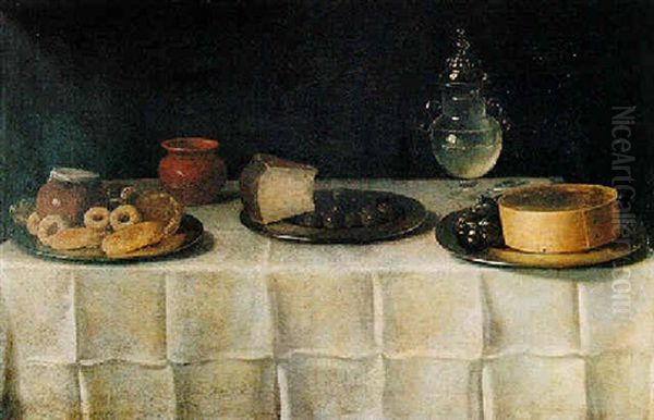 Mesa Puesta Oil Painting by Juan Van Der Hamen Y Leon