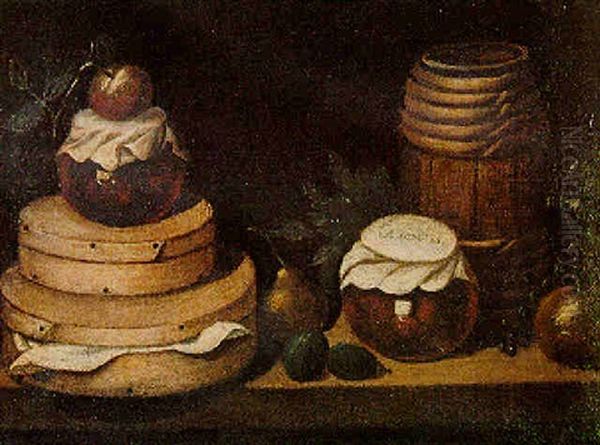 Bodegon De Acerolas Oil Painting by Juan Van Der Hamen Y Leon