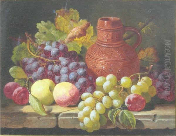 Still Life With Terracotta Jug Oil Painting by Charles Thomas Bale