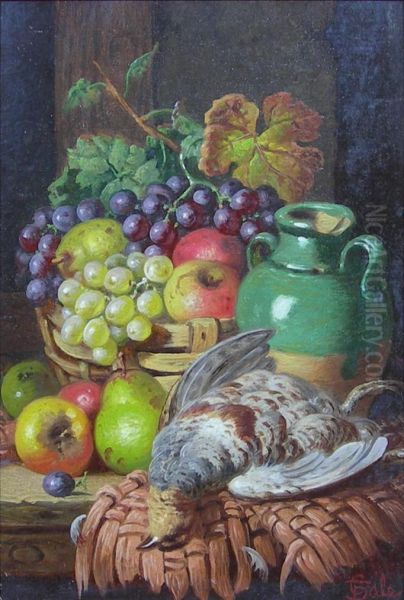 Still Life With Autumn Fruit And Game Oil Painting by Charles Thomas Bale