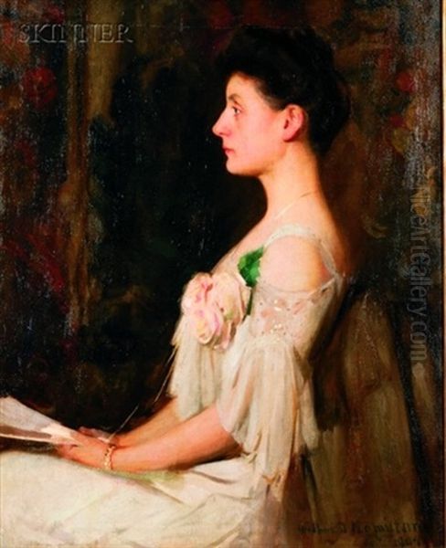 Seated Woman Oil Painting by Edward Wilbur Dean Hamilton