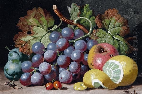 Still Lifes Of Fruit Oil Painting by Charles Thomas Bale