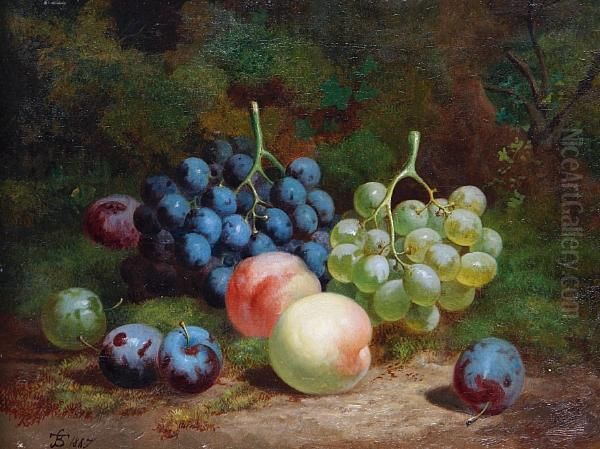 Still Life With Fruit Oil Painting by Charles Thomas Bale