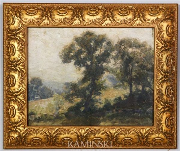 Tree Lined Meadow Oil Painting by Hamilton Hamilton