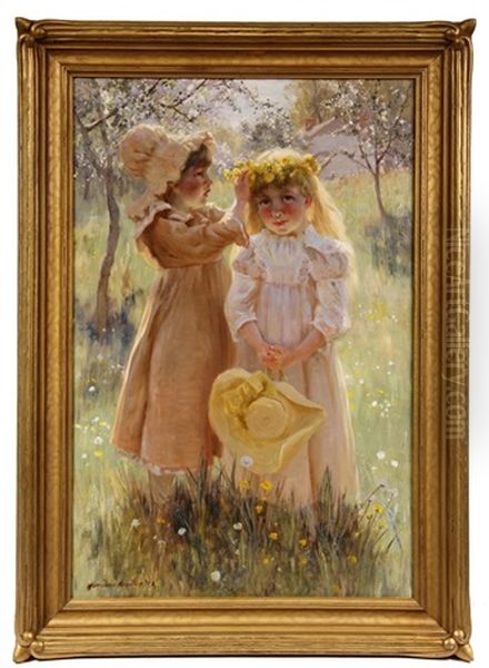 Spring Sisters Oil Painting by Hamilton Hamilton