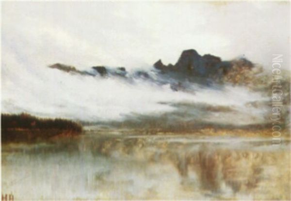 Mountain Lake Oil Painting by Hamilton Hamilton