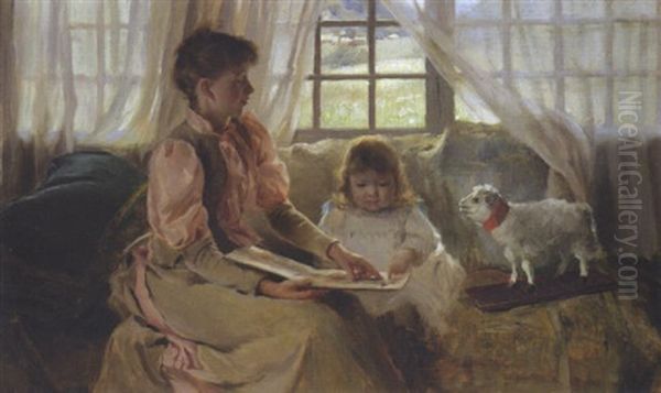 Story Time Oil Painting by Hamilton Hamilton