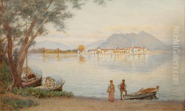 Dreamland - Isola Di Pescatori, Lago Maggiore Oil Painting by Edwin Bale