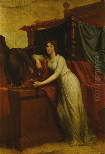 Portrait Of Elizabeth, Countess Of Aldborough, As Hebe Oil Painting by Hugh Douglas Hamilton