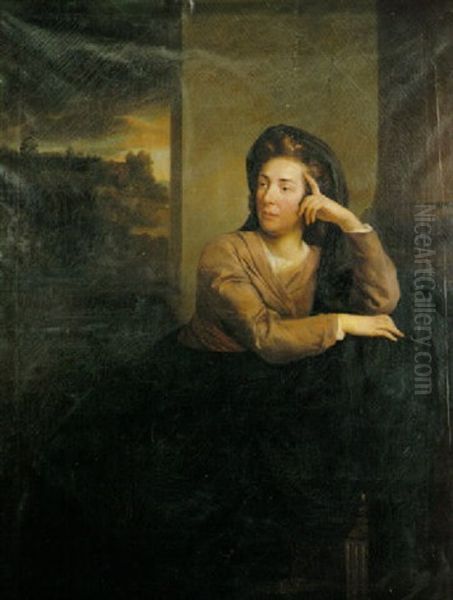 Portrait Of Elizabeth Bridgetta Stepney, Mrs. Gulston Oil Painting by Hugh Douglas Hamilton