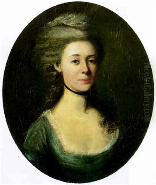 Portrait Of Mrs. Cash, Wife Of The Lord Mayor Of Dublin Oil Painting by Hugh Douglas Hamilton