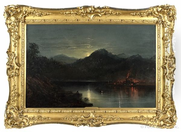 In The Rolling Hills Of Pennsylvania Along The Monongahela Oil Painting by James Hamilton