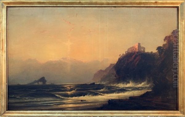 Coastal Cliffs Oil Painting by James Hamilton