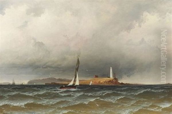 Sailing Along The Coast Oil Painting by James Hamilton