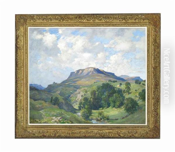 A Tranquil Valley Oil Painting by James Whitelaw Hamilton