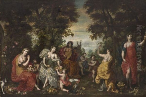 Allegorie Des Cinq Sens Oil Painting by Hendrick Balen