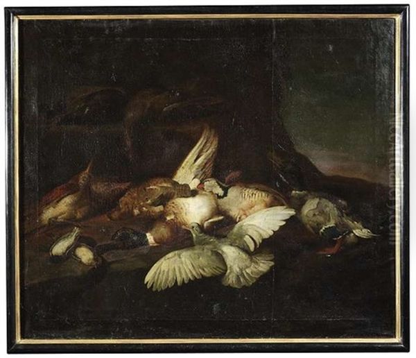 Jagdstilleben Mit Wildvogeln Oil Painting by Johann Georg de Hamilton