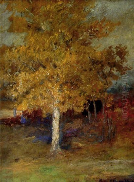 Fall Trees Oil Painting by Mary Ritter Hamilton