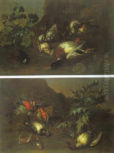 Jagdstilleben Oil Painting by Philipp Ferdinand de Hamilton