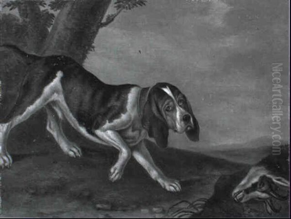 Jagdhund Mit Beute Oil Painting by Philipp Ferdinand de Hamilton