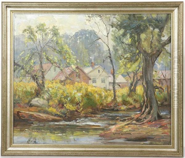 The Brook Oil Painting by Robert Hamilton