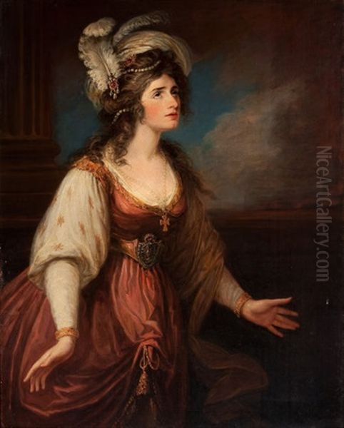 Portrait Of Sarah Siddons As Zara Oil Painting by William Hamilton