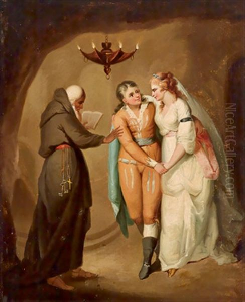 Hochzeitsszene (after John Dryden) Oil Painting by William Hamilton