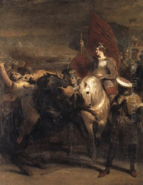 Historical Scene With Richard The Lionhearted (?) Oil Painting by William Hamilton