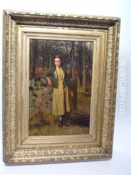 Jeune Fille En Foret Oil Painting by James Hamilton