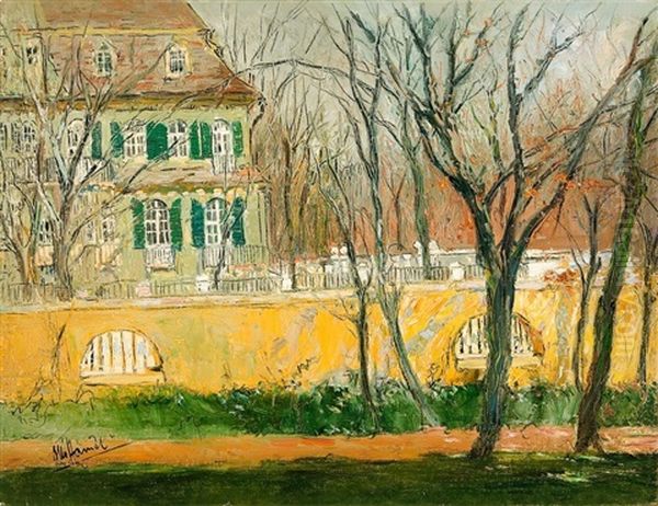 Villa (munchen) Oil Painting by Otto Hammel