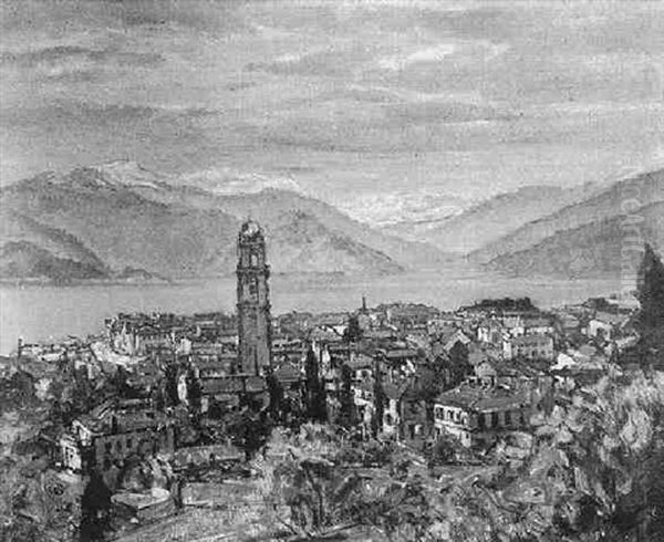 Blick Auf Ascona Oil Painting by Otto Hammel