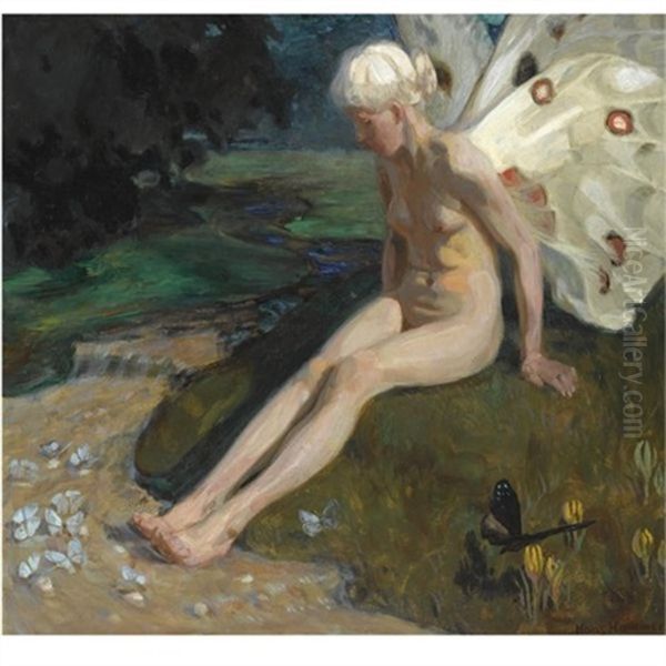 Psyche Oil Painting by Hans Hammer