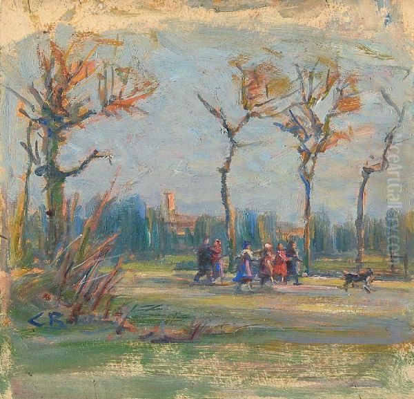 Nel Parco Oil Painting by Carlo Balestrini