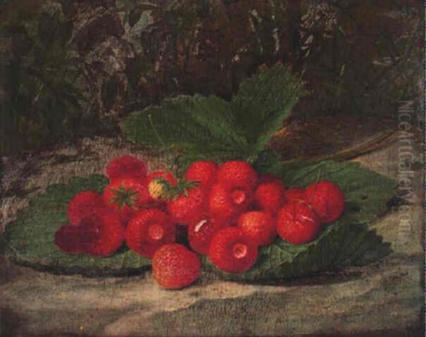 Strawberries Oil Painting by William Hammer