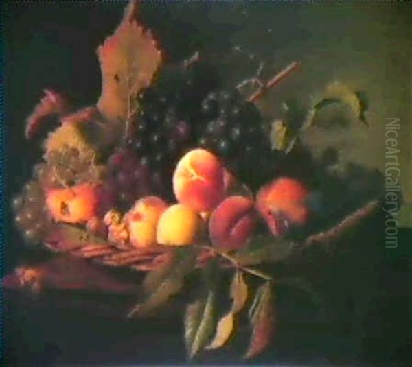 Nature Morte Med Frugter Oil Painting by William Hammer