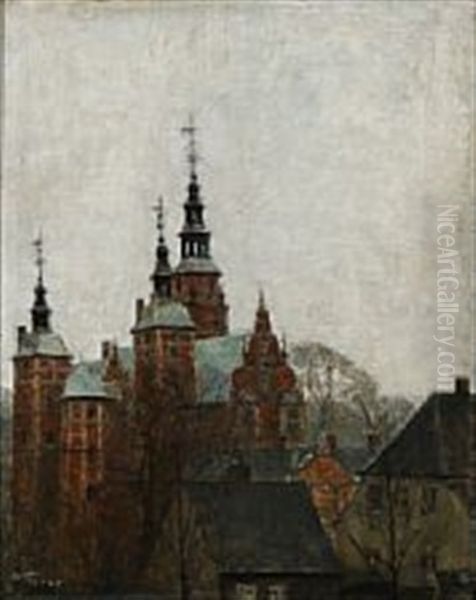 Rosenborg Slot Oil Painting by Svend Hammershoi