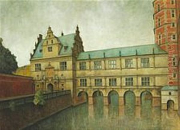 Audienshuset And Longangen At Frederiksborg Slot Oil Painting by Svend Hammershoi